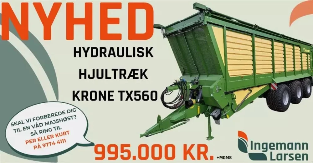 Krone tx 560 gl nyhed: hydraulisk hjultræk